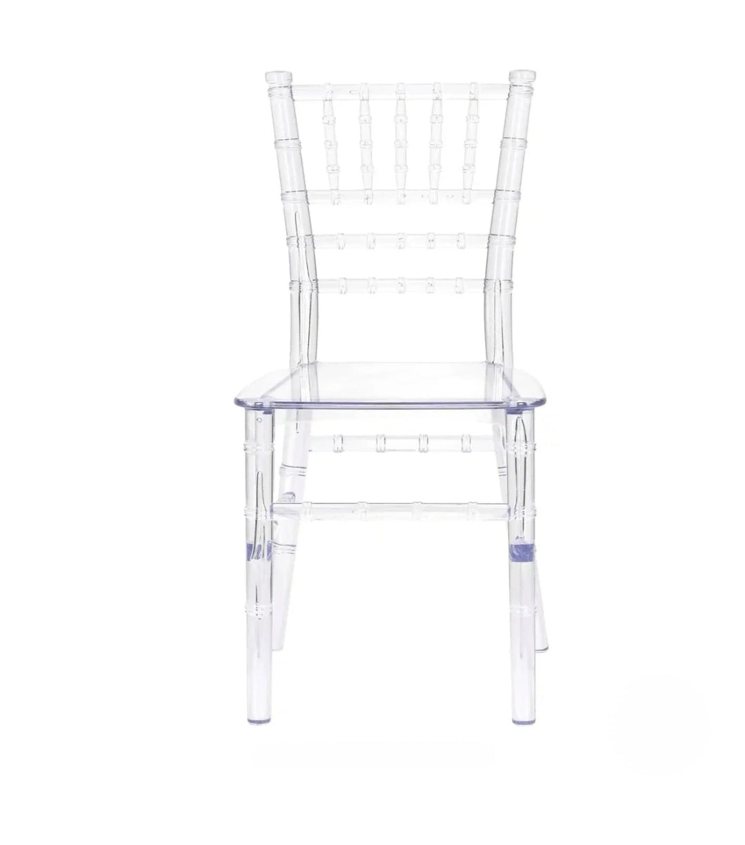 Kids Wavy Table & Clear Chiavari Chair Set Rental